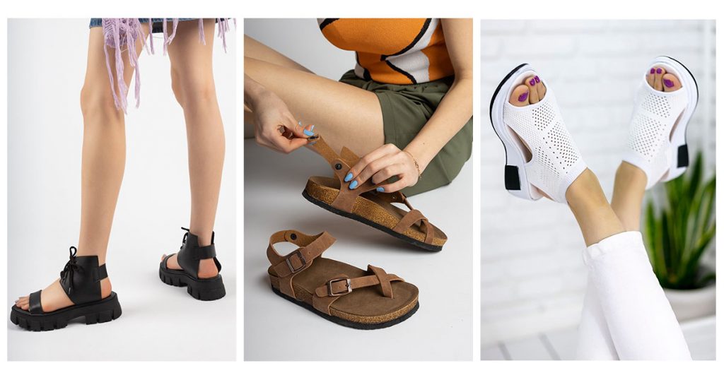Yaz ayı için en iyi sandaletler kadın